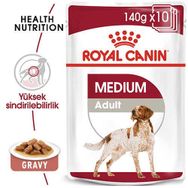 Royal Canin 10x140 gr Medium Adult Gravy Yetişkin Köpek Konservesi