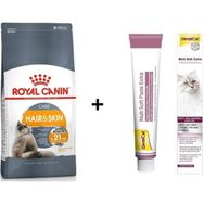 Royal Canin 2 kg Hair Skin Deri ve Tüy Sağlığı Kedi Maması + Gimcat 100 gr Malt