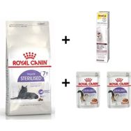 Royal Canin +7 Yaş Üzeri Kısırlaştırılmış Kedi Maması 3,5 kg + 2 Adet Rc Yaş Mama 85 gr + Gimcat 20 gr Malt