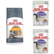 Royal Canin Hassas Tüylü Yetişkin 2 kg Kuru Kedi Mama + Sterilised Kısır 2x85 gr Kedi Yaş Mama