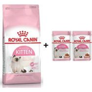 Royal Canin Kitten Yavru Kuru 4 kg Kedi Maması + 2 Adet Yaş Mama Hediye
