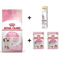 Royal Canin Kitten Yavru Kuru Kedi Maması 2 kg + 2 Adet Rc Yaş Mama 85 gr + Gimcat 20 gr Malt