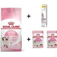 Royal Canin Kitten Yavru Kuru Kedi Maması 4 Kg + 2 Adet RC Yaş Mama 85 gr + 20 gr GimCat Malt