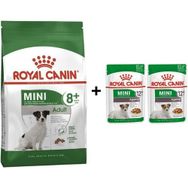 Royal Canin Mini Adult +8 Yaş 2 kg Yaşlı Köpek Maması + 2 Adet Hediye Yaş Mama
