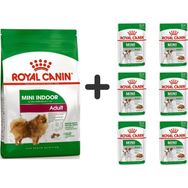 Royal Canin Mini Indoor Adult 1.5 kg Köpek Maması + 6 Adet Yaş Mama