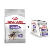 Royal Canin Mini Sterilised 3 kg Kısır Köpek Maması + 12 Adet Yaş Mama
