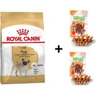 Royal Canin Pug Irkı Özel 1.5 kg Köpek Maması + 2x80 gr Wooc Ödül