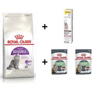 Royal Canin Sensible 33 4 kg Kuru Kedi Maması + 2x85 gr RC Yaş Mama + 20 gr GimCat Malt