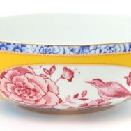 Royal Çiçek Desenli Sarı 17 cm Kase