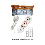 Royaleks 68134 2 mt Askı Aparatlı Anahtarlı 3'lü Grup Priz