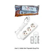 Royaleks AST305 5 mt 3'lü Askı Aparatlı Topraklı Grup Priz