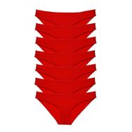Royaleks Kırmızı 7 Adet Süper Eko Set Likralı Kadın Slip Külot