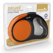 Royalist Deluxe Extra Strong Turuncu Medium 5 mt Otomatik Köpek Gezdirme Tasması