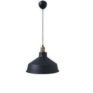 Rsylight 30 cm Retro Metal Siyah Dekoratif Eskitme Duylu Kafe Siyah İçi Gold Mutfak Avize