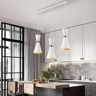 Rsylight 60 cm Retro Metal Masa Üstü Dekoratif Rustik 3'lü Vintage Avize