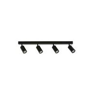 Rsylight Metal Modern Spor 4'lü Siyah Mafsallı Beyaz Ampullü Led Spot Avize