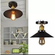 Rsylight Retro Metal Dekoratif Siyah Tavan Plofyoner Avize