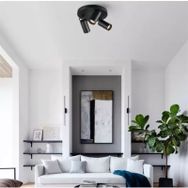Rsylight Retro Metal Hareketli Siyah 3'lü Günışığı Ampullü Led Spot Avize
