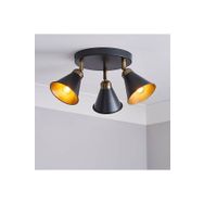 Rsylight Retro Metal Rustik 3'lü Mafsallı Tavan Plofyoner Avize