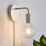 Rsylight Retro Metal Rustik Kablolu Anahtarlı Beyaz Duvar Aplik