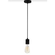 Rsylight Retro Modern Tekli Siyah Metal Sarkıt Siyah Avize