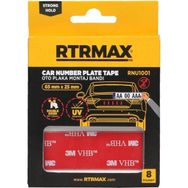 RTRMAX RNU1001 65 mm x 25 mm 8 Adet Çift Taraflı Oto Plaka Montaj Plaka