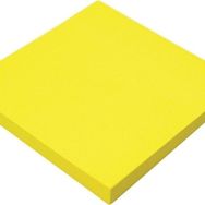 Rubenis 76x76 mm Fosforlu Sarı Çizgisiz Yapışkanlı Not Kağıdı