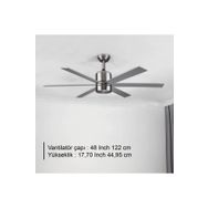 Rubenis RBT486 SLV Glob Gümüş Tavan Vantilatörü