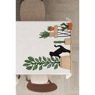 Rugviva MSO444 Dokuma Elit Kumaş Kaktüs Desenli Palatinete Mor Leke Tutmayan 140x260 cm Masa Örtüsü