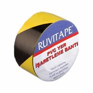 Ruvıtape 30m x 50mm Sarı-Siyah Yer İşaretleme Bandı
