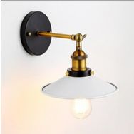 Rys Retro Çap 23 cm Metal Dekoratif Mafsallı Akrobatik Beyaz Duvar Aplik