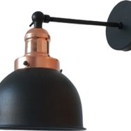 Rys Retro Siyah Bakır Duylu Metal Dekoratif Mafsallı Duvar Aplik