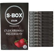 S-Box Çilek Aromalı 12'li Kırmızı Prezervatif