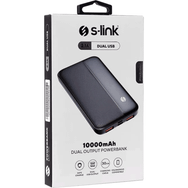 S-Link IP-G10N Siyah 10000 mah Micro+Type C Girişli Dual USB Powerbank Taşınabilir Pil Şarj Cihazı