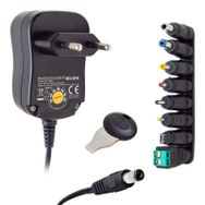 S-Link SL-128C 3 Volt - 12 Volt 8 Uçlu Switch Mode Plastik Kasa Adaptör