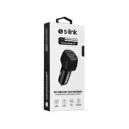 S-Link SL-AC51PD 36 W PD 3.0 Lightining 3.4 A Hızlı Şarj PD 18 W USB QC 3.0 Siyah Araç Şarj Cihazı