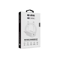 S-Link SL-EC62PD 20 W PD3.0 Quick Charge QC4.0 PD Lightning Kablolu Hızlı Ev Şarj Adaptörü