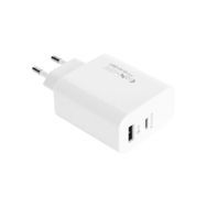 S-Link SL-EC68 GAN PD 45W QC 18W Beyaz Type USB-C ve USB A Hızlı Şarj Aleti