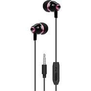 S-Link SL-KU101 Tıdyy Kulak İçi Siyah Pembe Mikrofonlu Siyah Kulaklık