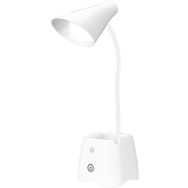 S-Link SL-M9002 USB Destekli Paslanmaz Çelik Beyaz Masa Üstü 12 SMD Ledli Okuma Lambası