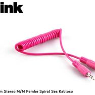S-Link SL-SP3 Pembe 1 m Stereo Ses Kablosu