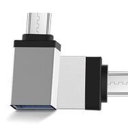 S-Link SL-TAOTG25 Gümüş Metal Gövde Usb F To Micro Usb M Otg Çevirici