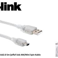 S-Link SL-UK55 5 mt Mini USB Kablosu