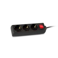 S-Link SPG8-3-30 3'lü Siyah Akım Korumalı Priz