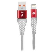 S-Link SW-C665 Kırmızı Beyaz 1.2 mt 3A Lightning Şarj Kablosu