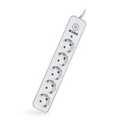 S-Link Swapp SPGIP05 Gümüş-Beyaz 5'li Akım Korumalı Priz