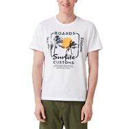 S.Oliver 0100 Erkek Beyaz T-Shirt