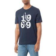 S.Oliver Ön baskılı Mavi Erkek T-shirt