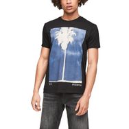 S.Oliver Siyah Baskılı Erkek T-shirt