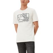 S.Oliver Wollweiß Erkek T-shirt